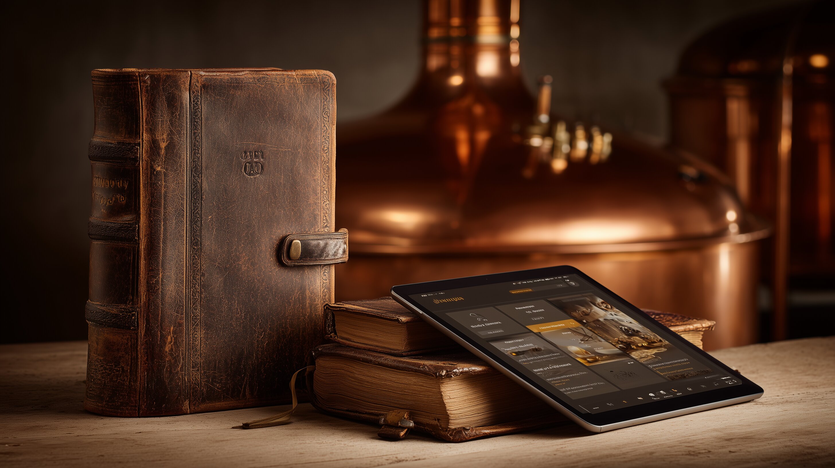 Brewer's recipe book alongside digital backup